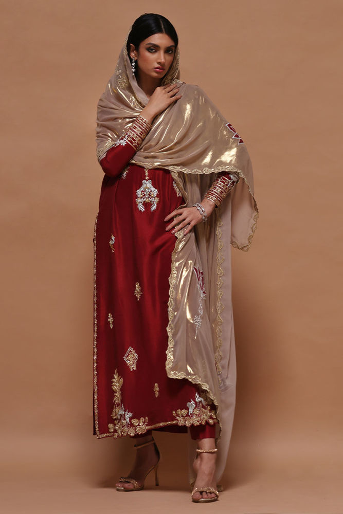 Picture of L4-10 -Lame Chiffon Dupatta