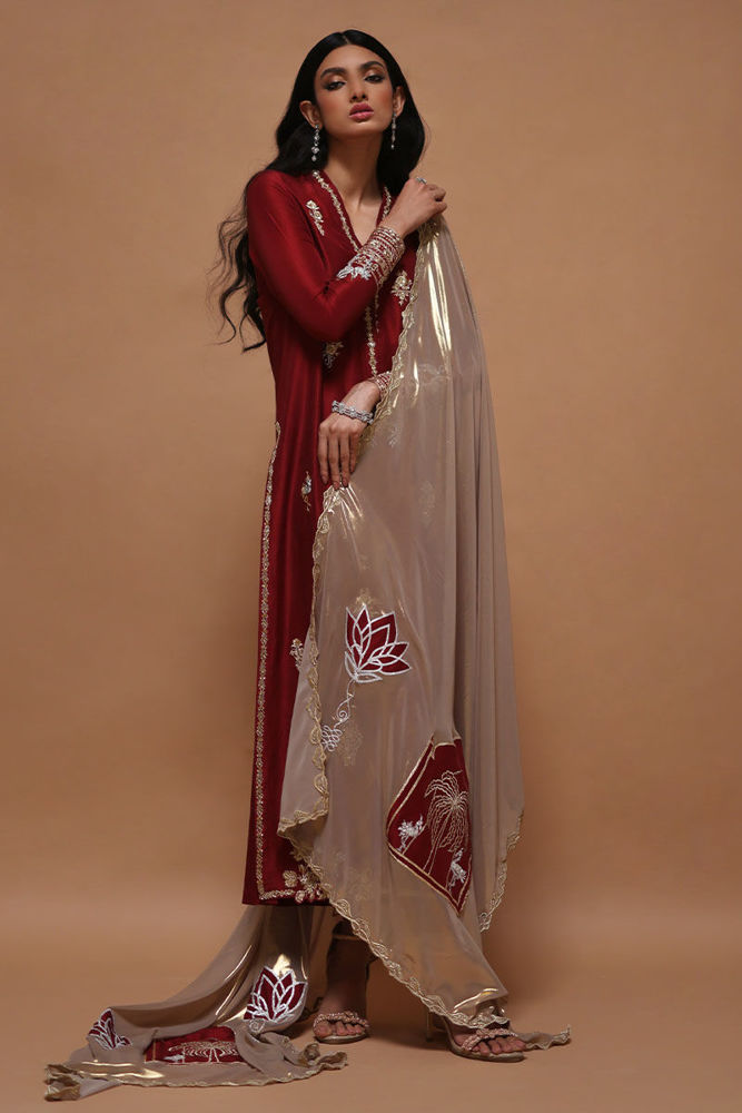 Picture of L4-10 -Lame Chiffon Dupatta