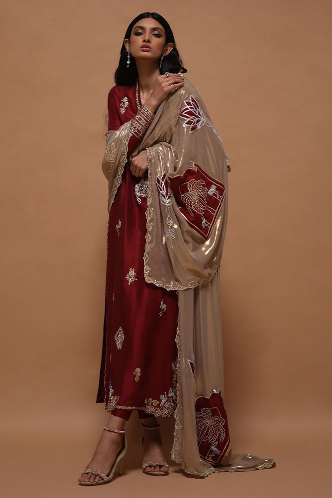 Picture of L4-10 -Lame Chiffon Dupatta