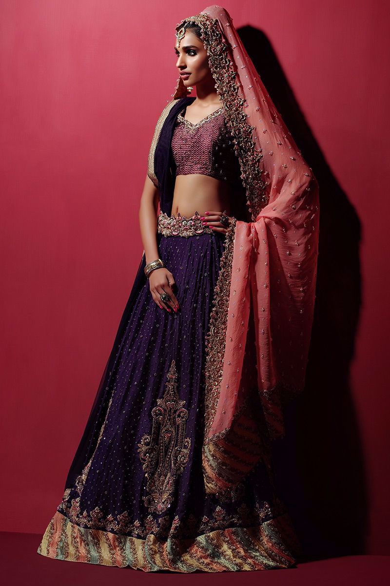 Picture of Plum lehnga choli