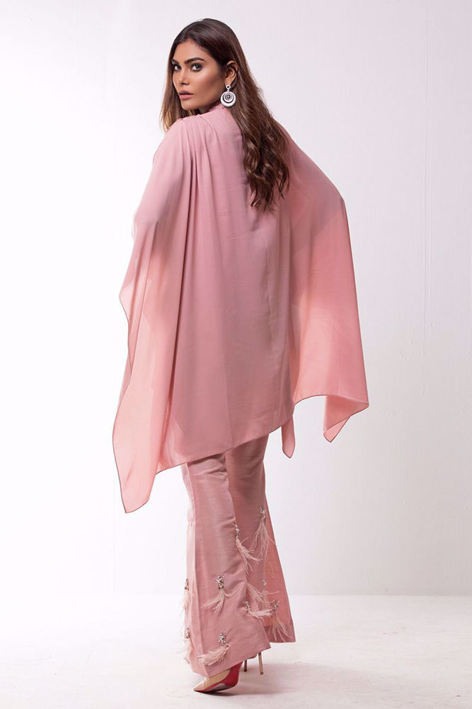 Picture of Tea pink georgette cape