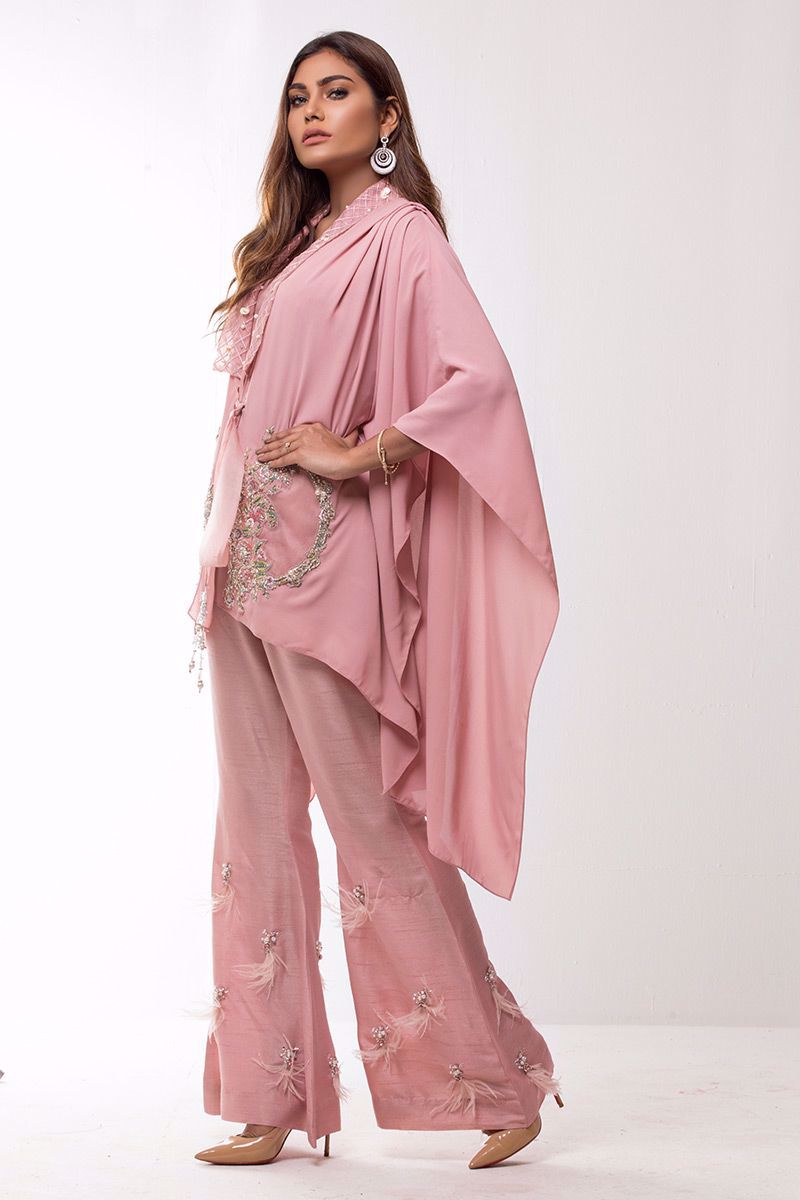 Picture of Tea pink georgette cape