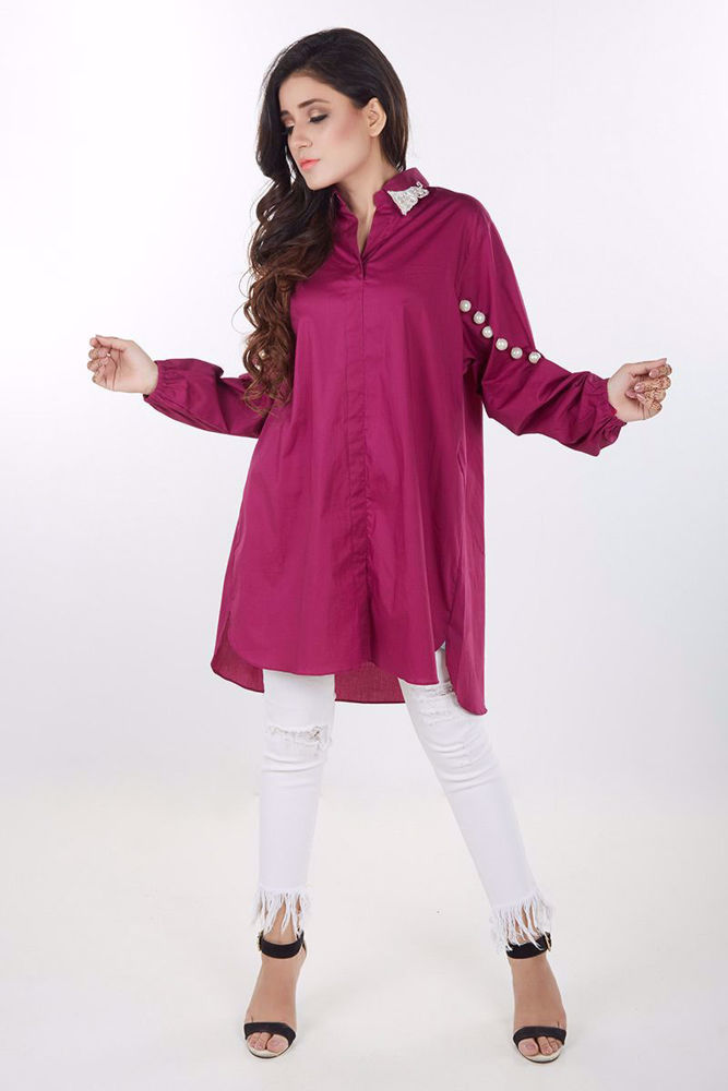 Picture of Magenta cotton shirt