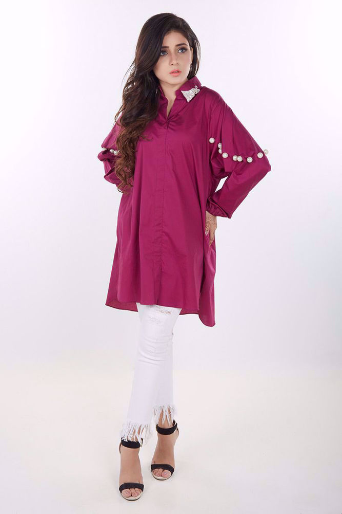 Picture of Magenta cotton shirt