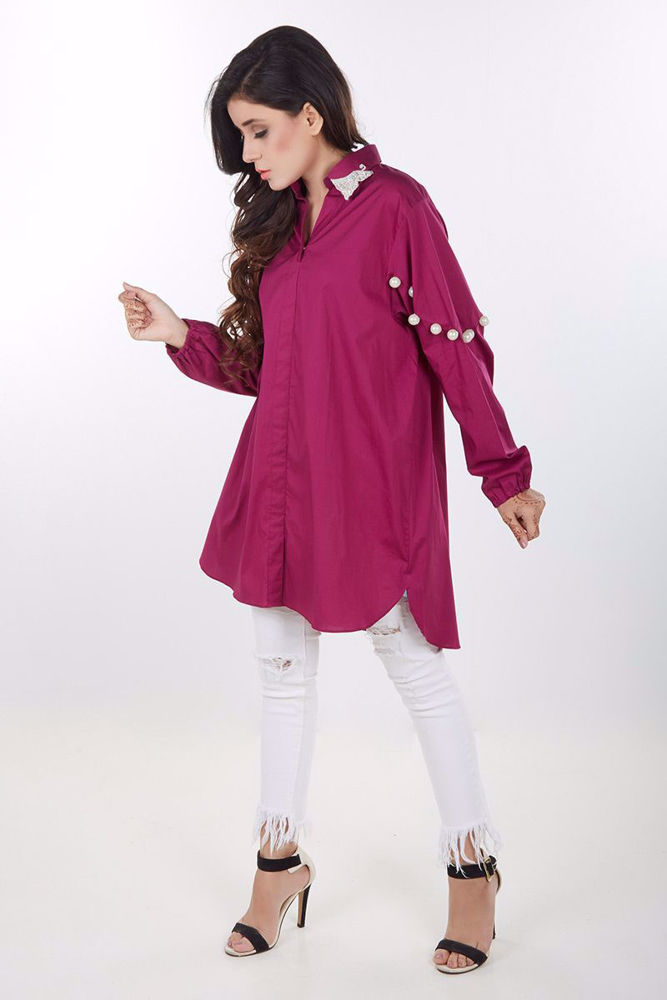 Picture of Magenta cotton shirt