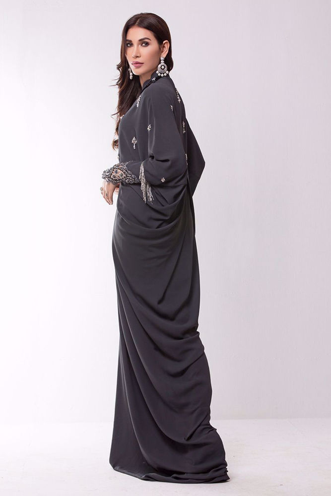 Picture of Charcoal grey georgette kaftan