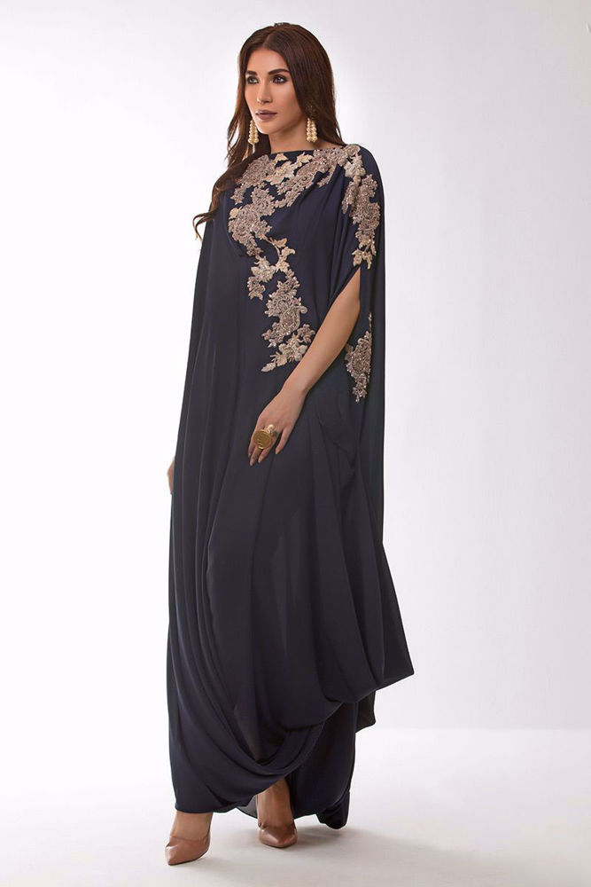 Picture of Georgette pleated kaftan