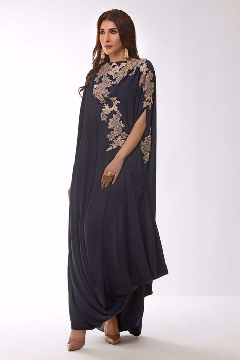 Georgette pleated kaftan