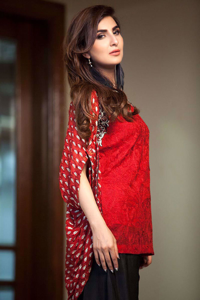 Picture of Embroidered panelled top
