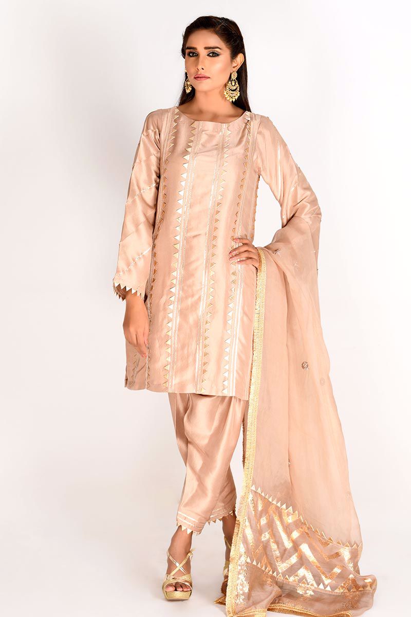 Picture of Silk Beige Kurta