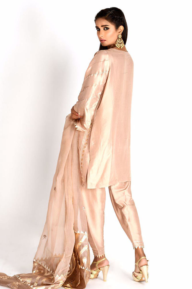 Picture of Silk Beige Kurta