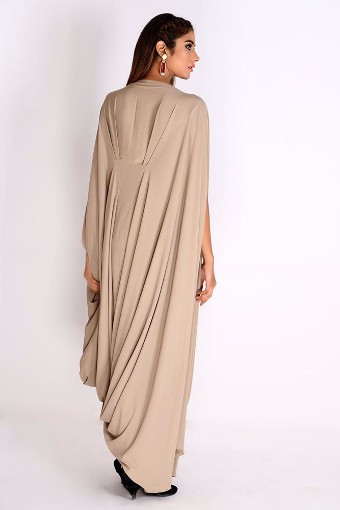 Picture of Beige Georgette Cowl Kaftan