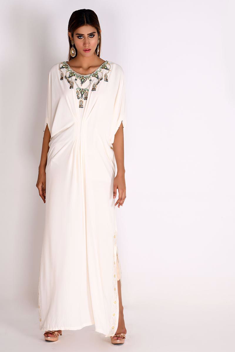 Picture of Ivory Georgette Kaftan