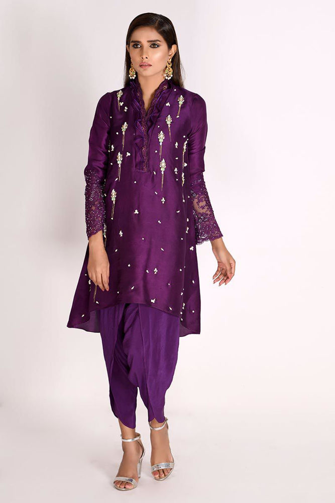 Picture of Purple Raw Silk Top