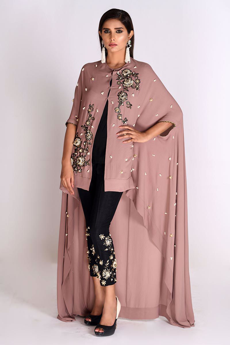 Picture of Georgette Asymmetrical Cape Rose
