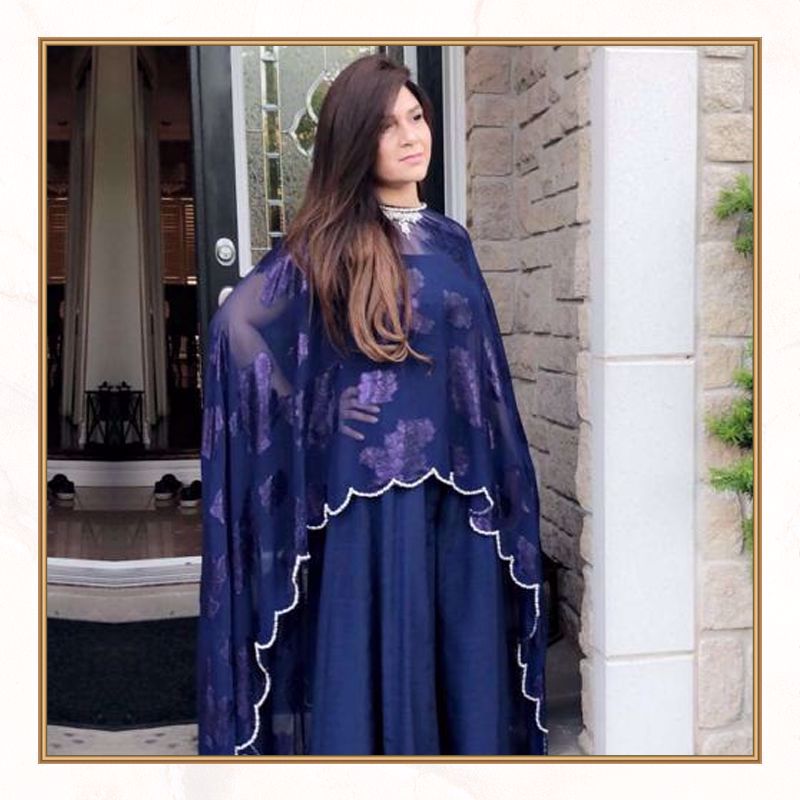 Picture of Hoor Gaba looks stunning celebrating Eid in Mississauga in this trendy cape from our latest collection