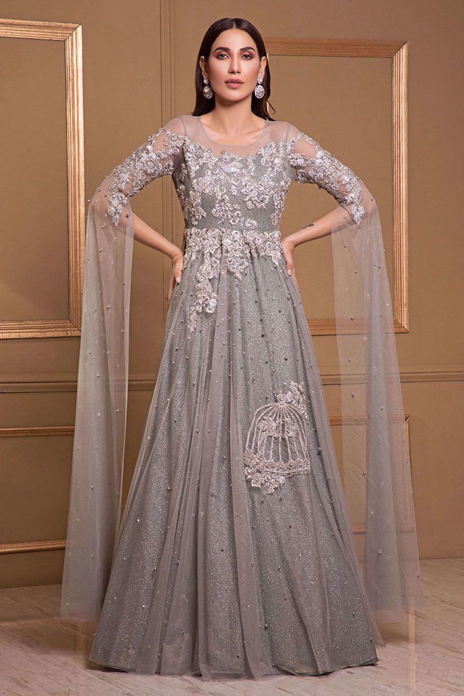 Picture of Grey net gown